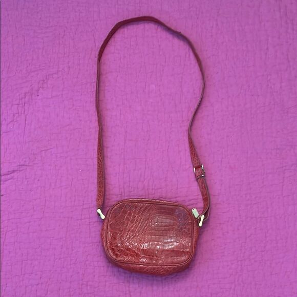 Paola del lungo red crocodile skin bag - Picture 1 of 10